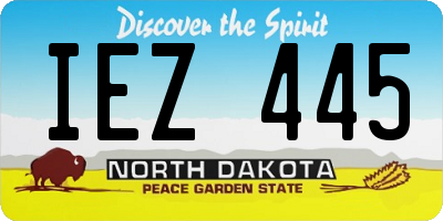ND license plate IEZ445