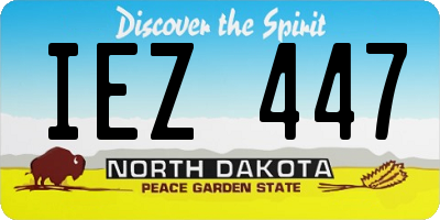 ND license plate IEZ447