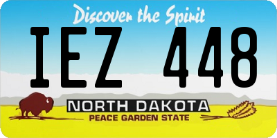 ND license plate IEZ448