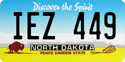 ND license plate IEZ449
