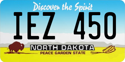 ND license plate IEZ450