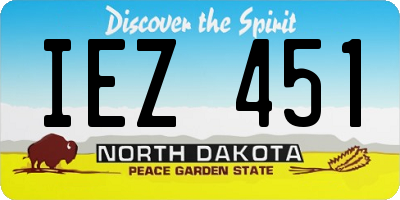 ND license plate IEZ451