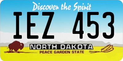 ND license plate IEZ453
