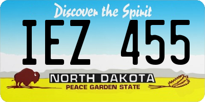 ND license plate IEZ455