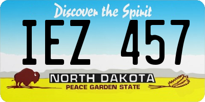 ND license plate IEZ457