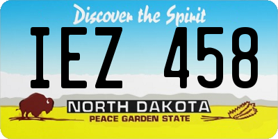 ND license plate IEZ458