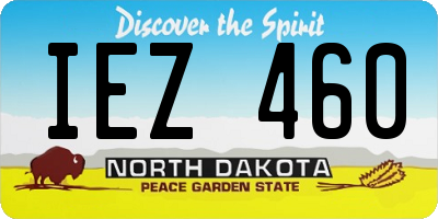 ND license plate IEZ460