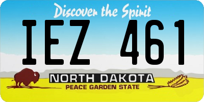 ND license plate IEZ461