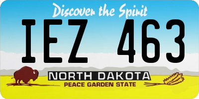 ND license plate IEZ463