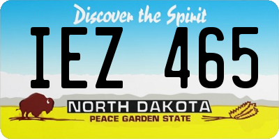 ND license plate IEZ465