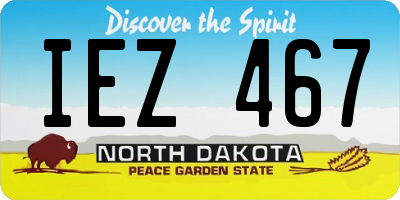 ND license plate IEZ467