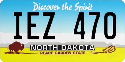 ND license plate IEZ470