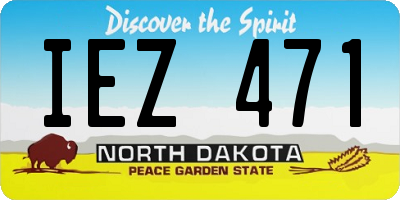 ND license plate IEZ471