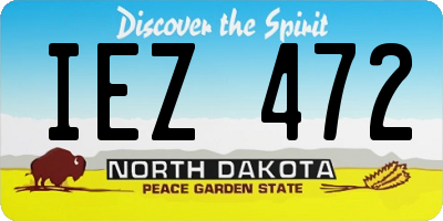 ND license plate IEZ472