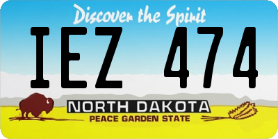 ND license plate IEZ474
