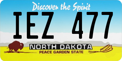 ND license plate IEZ477