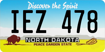 ND license plate IEZ478