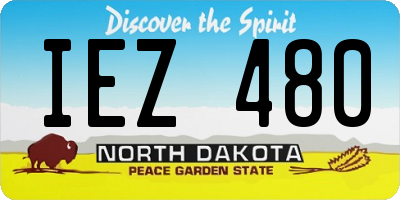 ND license plate IEZ480
