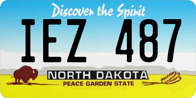 ND license plate IEZ487