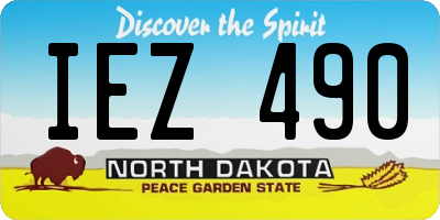 ND license plate IEZ490