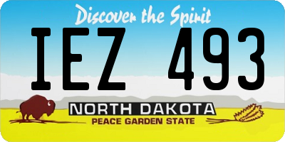 ND license plate IEZ493