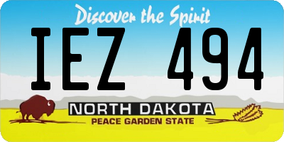 ND license plate IEZ494