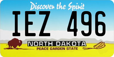 ND license plate IEZ496