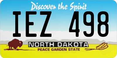ND license plate IEZ498