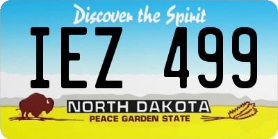 ND license plate IEZ499