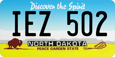 ND license plate IEZ502