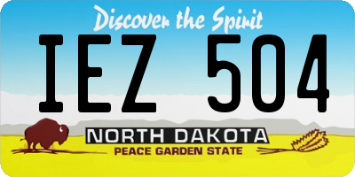 ND license plate IEZ504