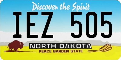 ND license plate IEZ505