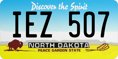 ND license plate IEZ507