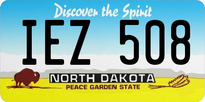 ND license plate IEZ508