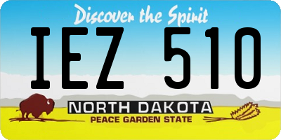 ND license plate IEZ510