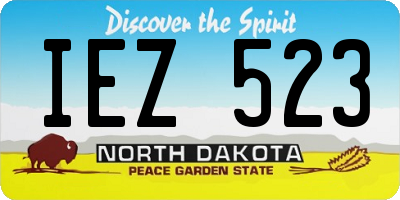 ND license plate IEZ523
