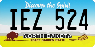 ND license plate IEZ524