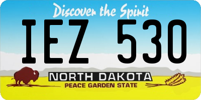 ND license plate IEZ530