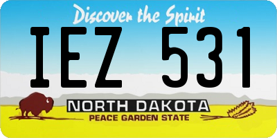 ND license plate IEZ531