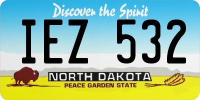 ND license plate IEZ532
