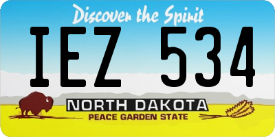 ND license plate IEZ534