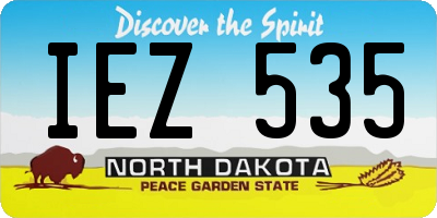 ND license plate IEZ535