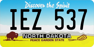 ND license plate IEZ537