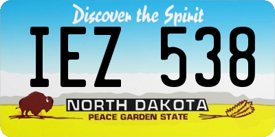 ND license plate IEZ538