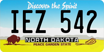 ND license plate IEZ542