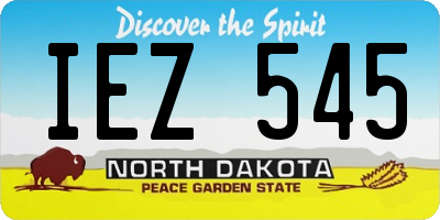 ND license plate IEZ545