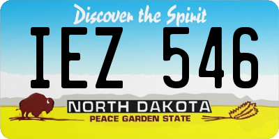 ND license plate IEZ546