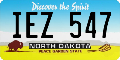 ND license plate IEZ547