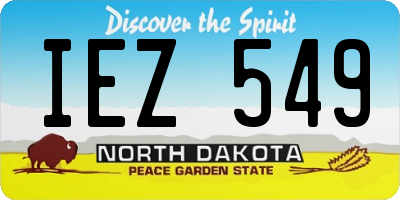 ND license plate IEZ549