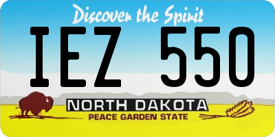 ND license plate IEZ550